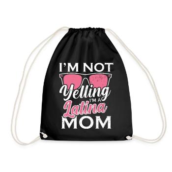 Je ne crie pas, je suis une maman latina - Sac de sport léger - noir - Devant