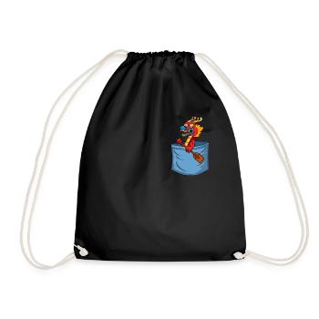 Drachenboot Brusttasche Trommler Team Paddler - Turnbeutel - Schwarz - Vorne