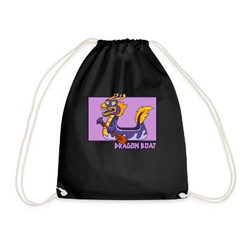 Dragon Boat Doodle Équipe de tambours chinois Hanzi - Sac de sport léger - noir - Devant