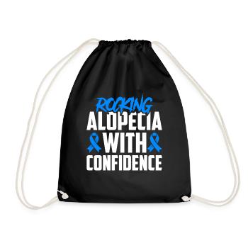 Alopécie areata Awareness Perte de cheveux - Sac de sport léger - noir - Devant