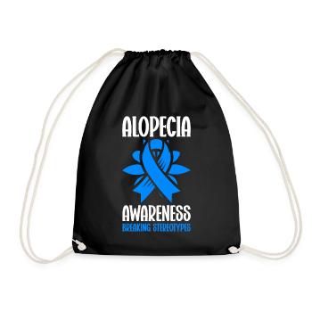Alopécie areata Awareness Perte de cheveux - Sac de sport léger - noir - Devant