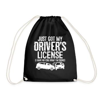 Je viens d’obtenir mon permis de conduire Permis drôle de conducteur - Sac de sport léger - noir - Devant