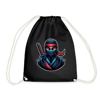 Ninja - Turnbeutel - Schwarz - Vorne