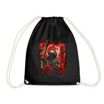 Drôle paresseux Art Animal paresseux animaux animaux sauvages - Sac de sport léger - noir - Devant