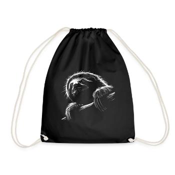 Drôle paresseux Art Animal paresseux animaux animaux sauvages - Sac de sport léger - noir - Devant