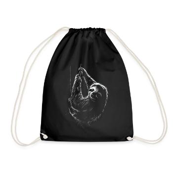 Drôle paresseux Art Animal paresseux animaux animaux sauvages - Sac de sport léger - noir - Devant
