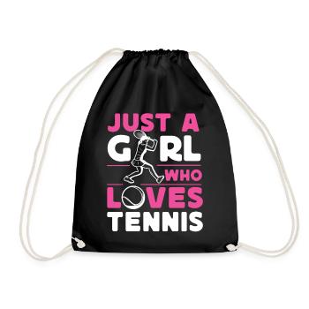 Funny Tennis Player Racket It's - Turnbeutel - Schwarz - Vorne
