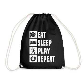 Men's Racquetball Racquetball Play Pickleball - Drawstring Bag - black - Front