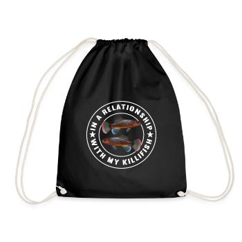 Killifish Quarium Fish - Drawstring Bag - black - Front