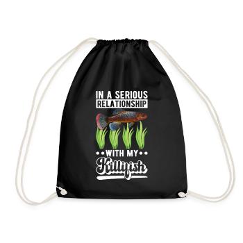 Killifish Quarium Fish - Drawstring Bag - black - Front