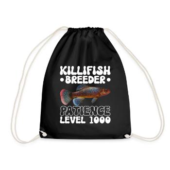 Killifish Quarium Fish - Drawstring Bag - black - Front