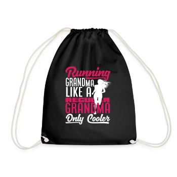 Courir mamie comme une mamie normale seulement plus cool - Sac de sport léger - noir - Devant