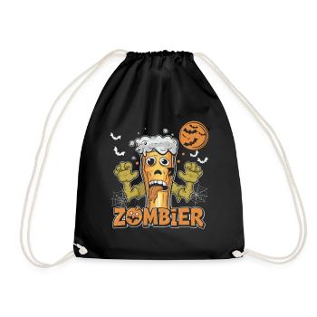 Zombier The perfect design for beer and Halloween - Drawstring Bag - black - Front