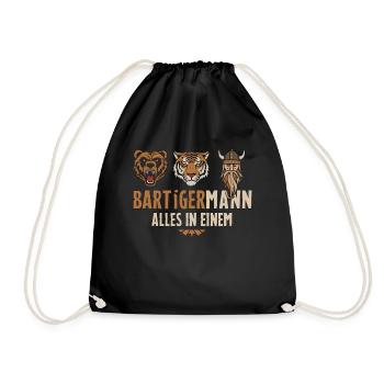 L’ours, le tigre, l’homme – tout en un seul regard puissant - Sac de sport léger - noir - Devant