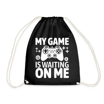 My Game is Waiting on Me Manette de jeu amusante - Sac de sport léger - noir - Devant