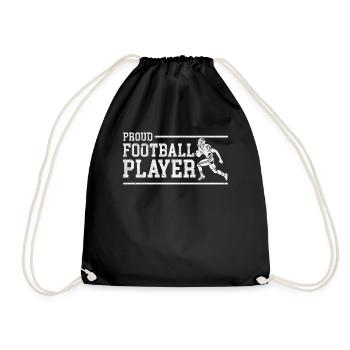 Jeu de football américain - Joueur de football fier - Sac de sport léger - noir - Devant