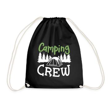 Camping Crew Camper - Turnbeutel - Schwarz - Vorne