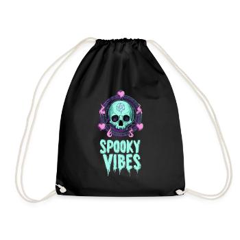 Pentagramme et crâne Halloween Design - Sac de sport léger - noir - Devant