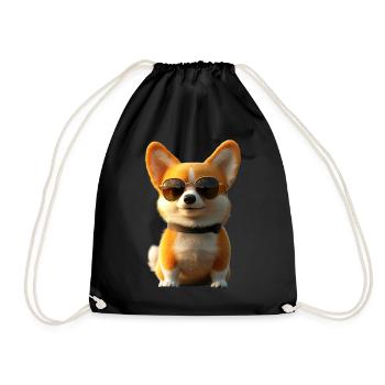 Corgi Welsh Corgi Cardigan Chien Mignon Welsh Corgi - Sac de sport léger - noir - Devant