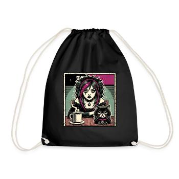 Pastel Goth Style Lover Goth - Drawstring Bag - black - Front