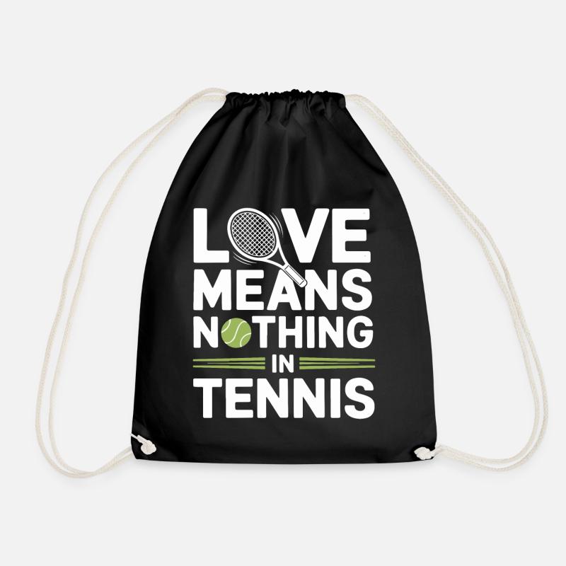 Love Means Tennis - Drawstring Bag - black