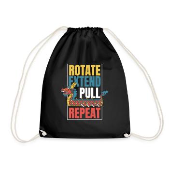Rotation Extension Traction Répétition Pagayeur Batterie Équipe - Sac de sport léger - noir - Devant