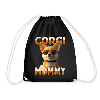 Corgi Mommy Hund Mama Corgis Muttertag Welsh Corgi - Turnbeutel - Schwarz - Vorne