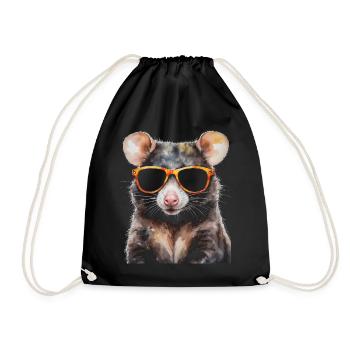 Lunettes de soleil Opossum Imprimé de design animalier coloré - Sac de sport léger - noir - Devant
