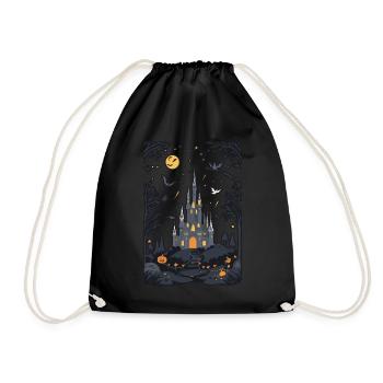 Spooky Haunted Castle Magical Haunted Castle - Drawstring Bag - black - Front