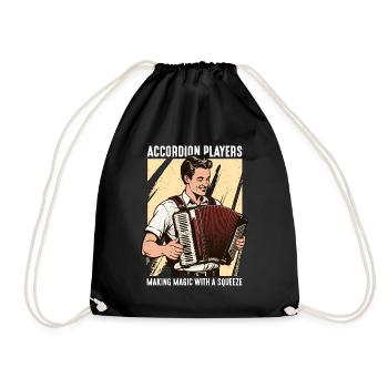 Accordéonistes fabriquant un instrument à vent magique - Sac de sport léger - noir - Devant