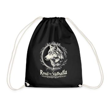En route vers le Valhalla Viking Wolf Design - Sac de sport léger - noir - Devant