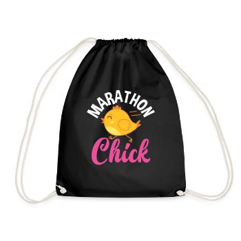 Marathon Poussins Drôle Course Femmes - Sac de sport léger - noir - Devant