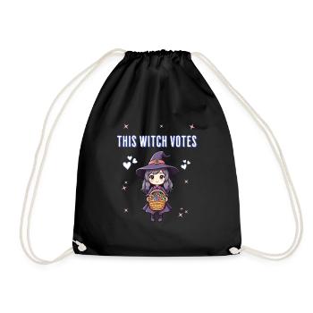 This witch votes - Drawstring Bag - black - Front