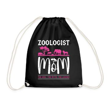 Zoologist Mom The Idol The Myth The Ornithologist - Drawstring Bag - black - Front
