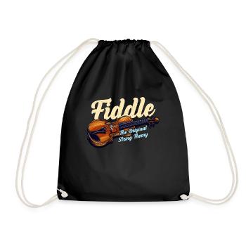 Fiddle The Original String Theory Country Music - Drawstring Bag - black - Front
