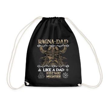 RAGNA-DAD Wikingerkrieger für den Vatertag - Turnbeutel - Schwarz - Vorne