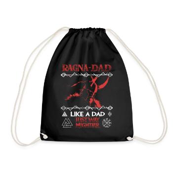 RAGNA-DAD Guerrier Viking Rouge pour les Pères Forts - Sac de sport léger - noir - Devant