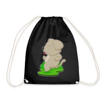 Dog Jogger Jogging Sport - Drawstring Bag - black - Front