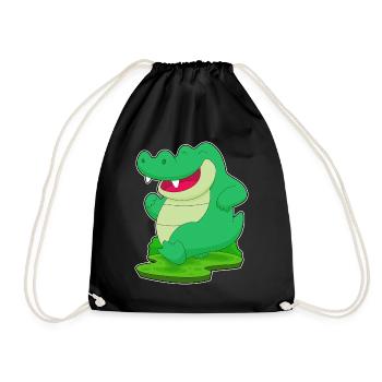 Crocodile Jogger Jogging Sport - Drawstring Bag - black - Front