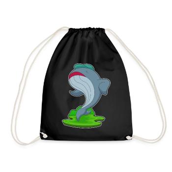 Whale Jogger Jogging Sport - Drawstring Bag - black - Front