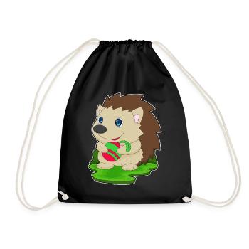 Porcupine Christmas Bauble - Drawstring Bag - black - Front