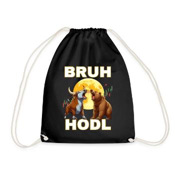 Chemises crypto Bull Bear HODL - Sac de sport léger - noir - Devant