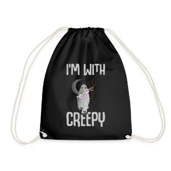Halloween Costume - Drawstring Bag - black - Front