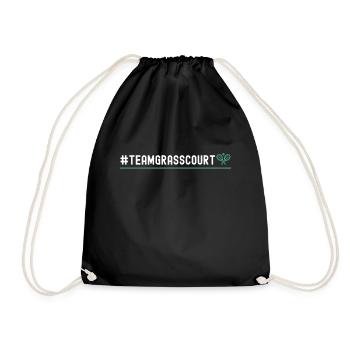 Funny Tennis Player Racket - Drawstring Bag - black - Front