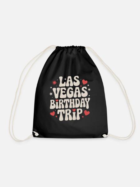 Las Vegas Birthday Trip Herz Design - Turnbeutel - Schwarz