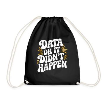 Données ou ce n’est pas arrivé Données de l’analyste de données - Sac de sport léger - noir - Devant