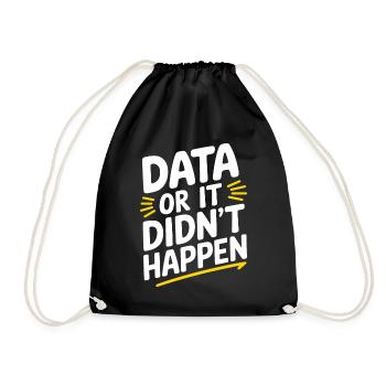 Data Analyst Data Scientist Data Engineer - Data - Drawstring Bag - black - Front