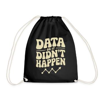 Data Analyst Data Scientist Data - Drawstring Bag - black - Front