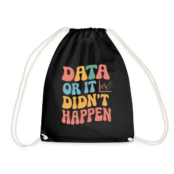 Data Analyst Data Scientist Data Engineer - - Drawstring Bag - black - Front