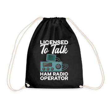 Ham Radio Amateur Radio Amateur Radio - Drawstring Bag - black - Front